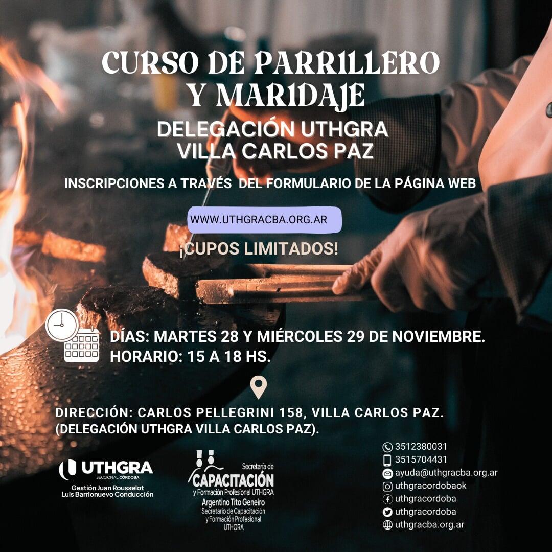 Curso de Parrillero y Maridaje en Villa Carlos Paz